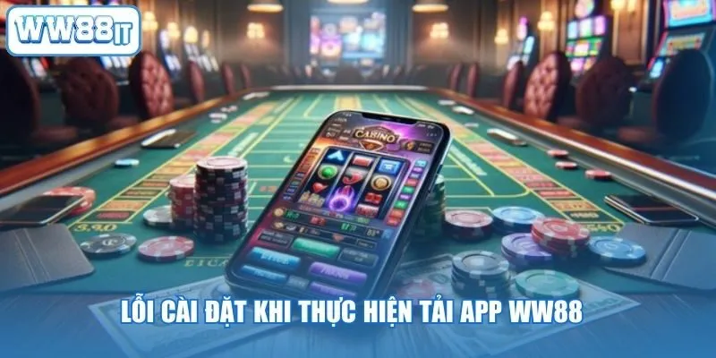 Lỗi cài đặt khi thực hiện tải app WW88